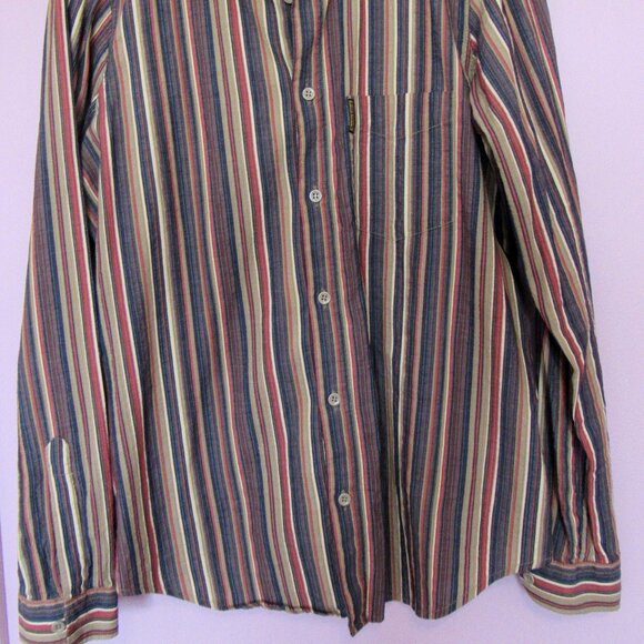 Armani Jeans Men’s Striped Buttown Down Shirt- Size L,Brown/Red,made in Italy - Picture 6 of 7